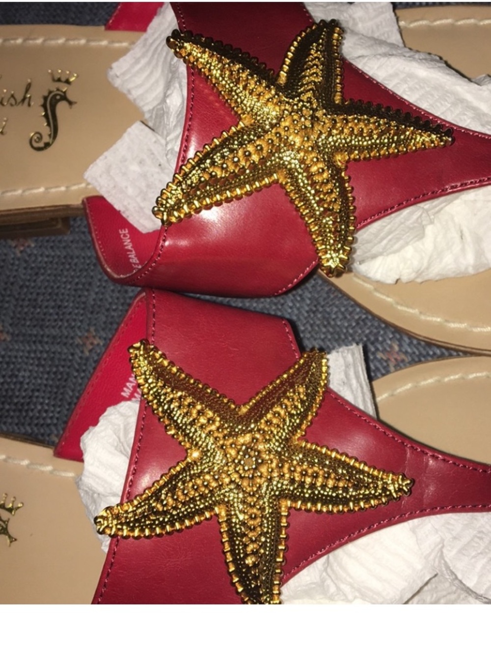Starfish leather sandals